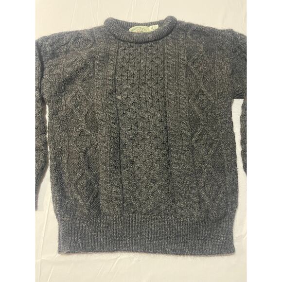 Aran Crafts Women's Size M Chunky Cable Knit Sweater 100% Wool Made in Ireland - Picture 2 of 7